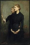 Abbott Handerson Thayer Sisters oil on canvas